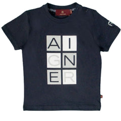 Aigner T-Shirt Navy Block Logo