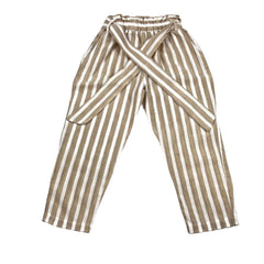 Mayoral Stripe Pants Beige & White
