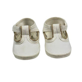 Il Trenino Baby Shoes White With Beige Trim