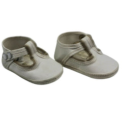 Il Trenino Baby Shoes White With Beige Trim