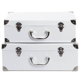 Gift Box Suitcase White Medium 23cm width x 34cm depth x 11cm height