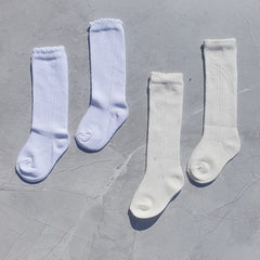 Macey Lace Knee High Beige