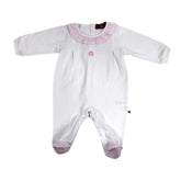 Aigner Onesie Ruffle Collar White With Pink