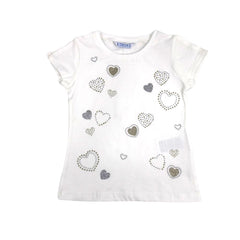 Mayoral T-Shirt Hearts White