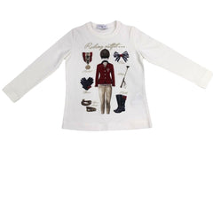 Monnalisa Top Riding White