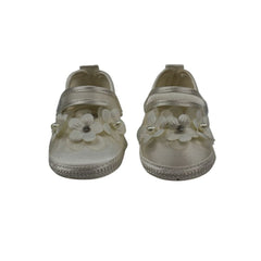 Il Trenino Baby Shoes With Flowers White