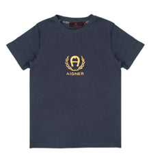 Aigner T-Shirt Navy With Golden Logo