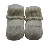 Il Trenino Baby Booties Mamma & Papa Beige