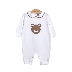 Little Bear Onesie Bear White & Beige