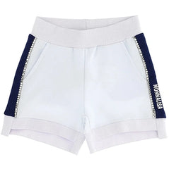 Monnalisa White Diamante Shorts